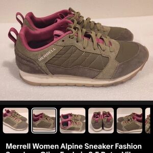 Merrell women’s Alpine Sneakers Green and Pink Sneakers Trail-Ready Comfort